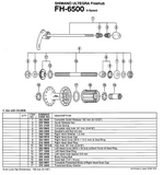 NOS Shimano Ultegra #FH-6500 rear freehub 9-speed Hyperglide Freewheel Body #Y-32U-98010