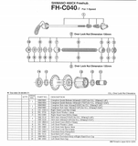 NOS Shimano 400CX #FH-C040 rear freehub 7-speed Hyperglide Freewheel Body #Y-30M-98010