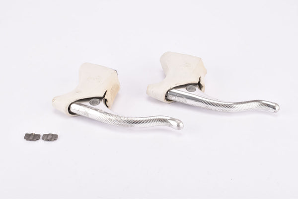 First Generation Campagnolo C-Record / Cobalto #0118065 brake lever set from the 1980s with white hoods