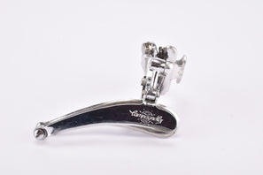 First generation Campagnolo Record #1052/1 No Lip Clamp-on Front Derailleur with closed cable stop and chromed bronze arms from the 1960s