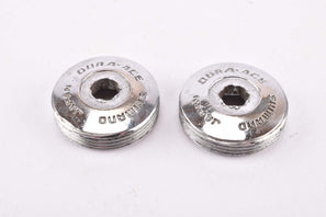 First Generation Shimano Dura-Ace chrom Metal crank set dust caps from the 1970s - 1980s
