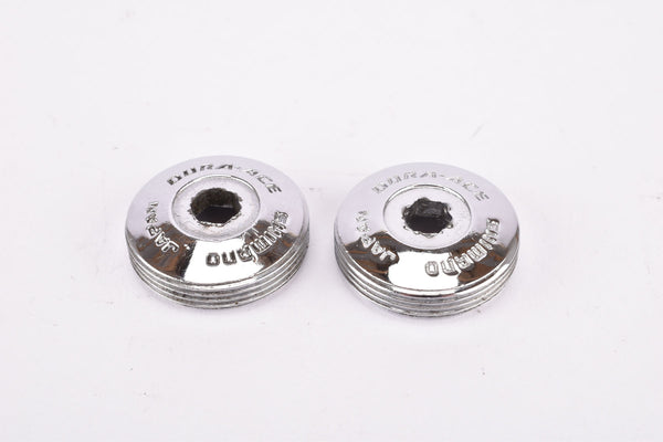 First Generation Shimano Dura-Ace chrom Metal crank set dust caps from the 1970s - 1980s