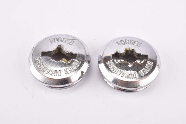 Forged Super Duralumin (Aero) silver chromed plastic crank dust cap
