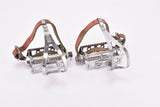 Lyotard 36 chromed steel pedals early Version with Alfredo Binda Strap from the 1950s - 1960s - defective