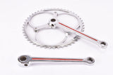 Mint Smutny 2-arm fluted cottered chromed steel crank set with 49 teeth in 175 mm from the 1930s - 1940s (Zweiarm Kurbel, Neuwertig)