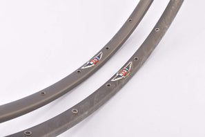 NOS Nisi dark anodized AN85 tubular Rims 650C/571mm with 28 holes from the 1980s