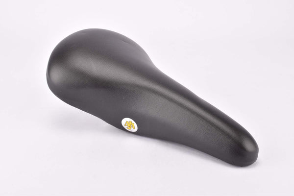NOS AJA black synthetic leather saddle from the 1980s
