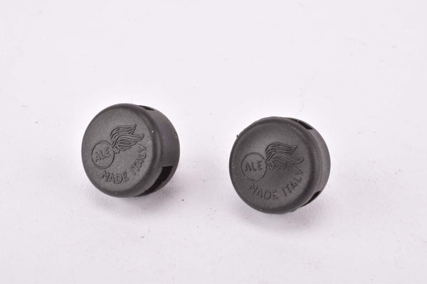 NOS Black Ale Italy Pedal Toe Clip Strap Retainer end Buttons
