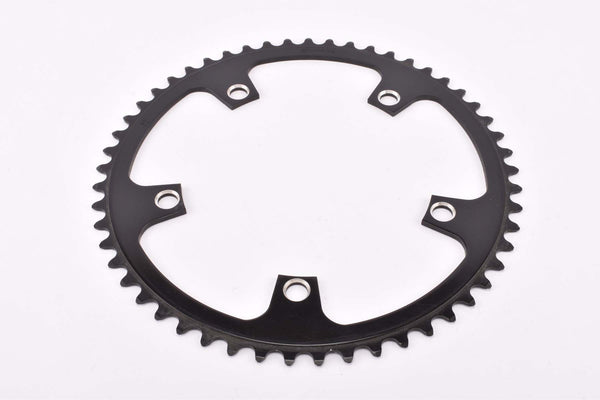NOS black anodized Gipiemme Azzurro Chainring with 53 teeth and 144 mm BCD from the 1980s
