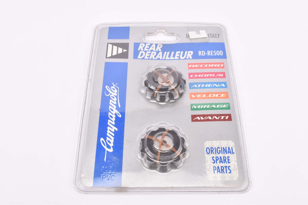 NOS Black Campagnolo #RD-RE500 8-speed rear derailleur bearing Pulley / Jockey Wheel Roller set from the 1990s