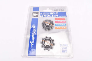 NOS Black Campagnolo #RD-RE600 9-speed rear derailleur bearing Pulley / Jockey Wheel Roller set from the 1990s