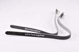 NOS Black Christophe leather toe clip straps