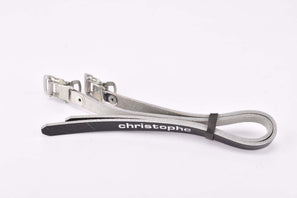 NOS Black Christophe leather toe clip straps