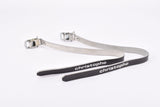 NOS Black Christophe leather toe clip straps