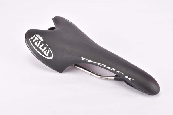 NOS Black Selle Italia Thork Carbon-Fibre Saddle with Vanox (Titanium) Rails