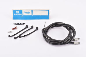 NOS black Shimano front and rear brake cable and housing set #84061600 from the 1980s