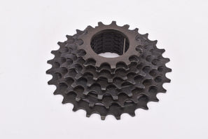 NOS Black Suntour APII 7-speed PowerFlo Accushift Plus II Cassette with 13-28 teeth from the 1990s