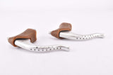 NOS CLB Professionnel (anodized) non-aero Brake Lever Set with brown hoods 1970s