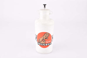 NOS Cycles Peugeot labled white (vintage) water bottle produced by Specialtes TA