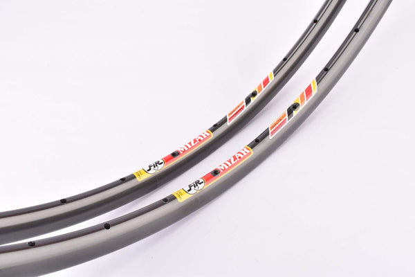 NOS Fir Mizar Aerodynamic High / V-Profile hard anodized tubular Rim Set in 28"/622mm (700C) with 36 holes