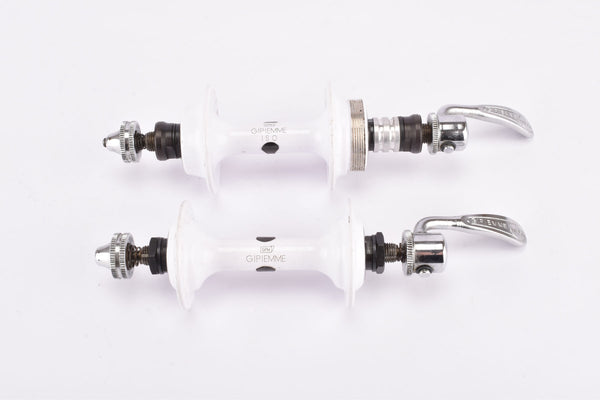 NOS Gipiemme Crono Sprint White Laser Hub Set with 36 holes and ISO thread from the 1980-90s