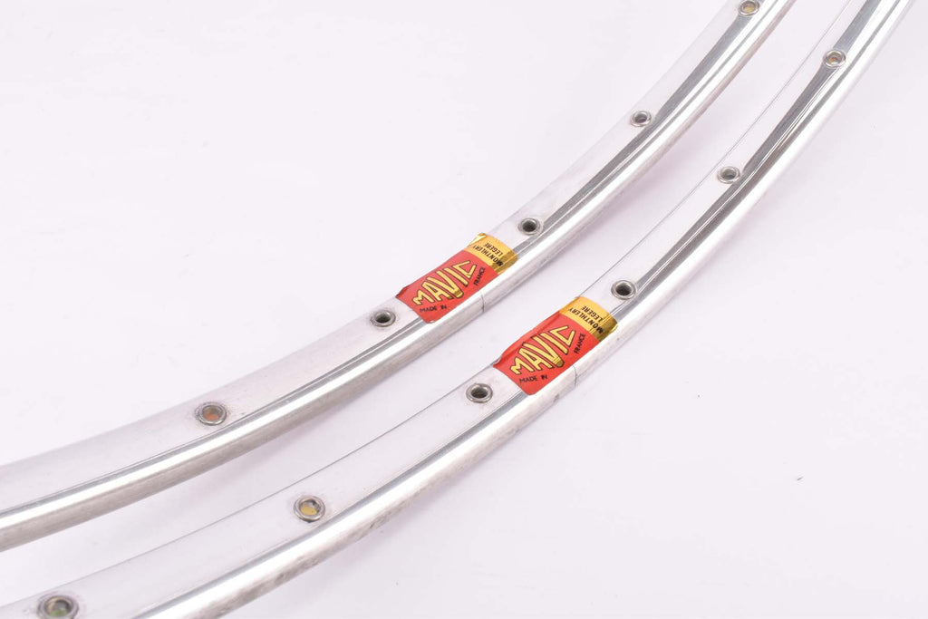NOS Polished Mavic Monthlery Route Single Tubular Rim In 28 With 36 H From The 1970s 1980s NOS Polished Mavic Monthlery Route Single Tubular Rim In 28 With 36 H From The 1970s 1980s
