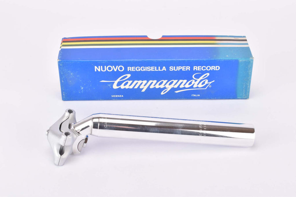 NOS/NIB Campagnolo Super Record #4051 non fluted seatpost in 26.6 diameter from the 1980's NOS/NIB Campagnolo Super Record #4051 non fluted seatpost