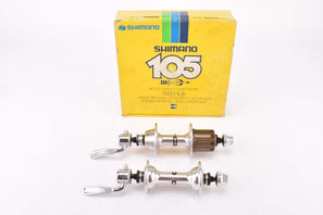 NOS/NIB Shimano 105 Golden Arrow #FH-R105 HB-F105 Low Flange Hub Set with 36 holes from 1982