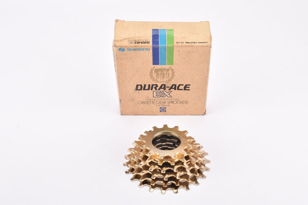 NOS/NIB Shimano Dura-Ace EX #FH-7260 " #CS-7200 " golden 6-speed Uniglide (UG) cassette with 13-23 teeth from the 1970s - 1980s