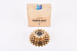 NOS/NIB Shimano Dura-Ace #MF-7160 6-speed golden Freewheel with 13-23 teeth and english/italian thread from 1980