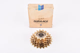 NOS/NIB Shimano Dura-Ace #MF-7160 6-speed golden Freewheel with 13-23 teeth and english/italian thread from 1980