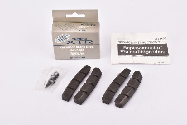 NOS/NIB Shimano XTR #BR-M900-C replacement Cartridge V-Brake Shoe block Set (brake pad) for #M70/R shoes (#83X9802) from the 1990s