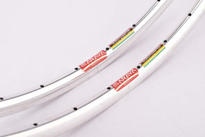 NOS polished Araya Aero 1 #ADX-1 World Champion tubular rim set in 28" with 36 from the late 1970s - 1990s