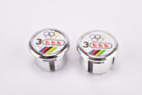 NOS Rare! Silver Chrome 3ttt Olympia handlebar Barend end plugs