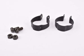 NOS REG Duralumin aluminum alloy black Bottle Cage Clamp / Clip and Mounting Hardware for Down Tube or Seat Tube