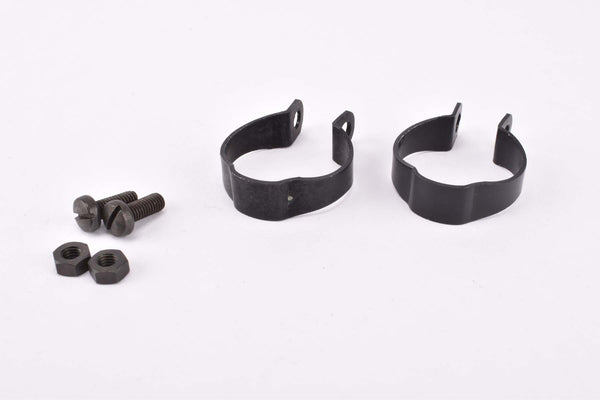 NOS REG Duralumin aluminum alloy black Bottle Cage Clamp / Clip and Mounting Hardware for Down Tube or Seat Tube