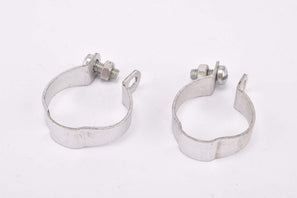 NOS REG Duralumin aluminum alloy silver Bottle Cage Clamp / Clip and Mounting Hardware for Down Tube or Seat Tube