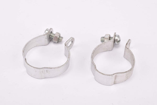 NOS REG Duralumin aluminum alloy silver Bottle Cage Clamp / Clip and Mounting Hardware for Down Tube or Seat Tube
