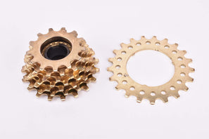 NOS "Roue-Libre Super" Maillard 700 Compact Or Crono golden 7-speed Freewheel with 13-19 (13-21) teeth and english thread (BSA) from 1987