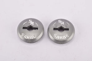 NOS Sakae/Ringyo SR grey Crank Arm Cap Set (Dust Caps) from the 1970s - 80s