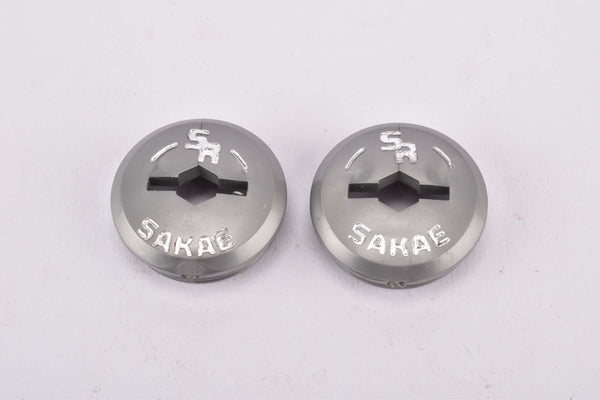 NOS Sakae/Ringyo SR grey Crank Arm Cap Set (Dust Caps) from the 1970s - 80s