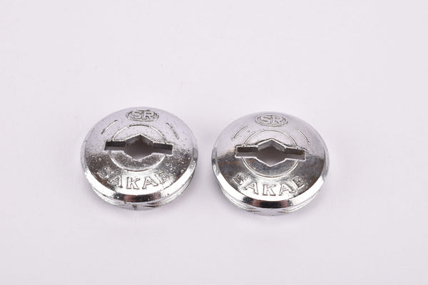 NOS Sakae Ringyo SR Silver Chromed Metal Crank Dust Caps