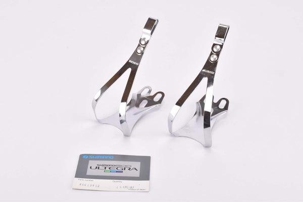 NOS Shimano 600 Ultegra PD-6400 chromed aero Pedal Toe Clip #4619812 in L