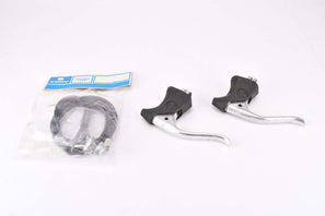 NOS Shimano #BL-HD85 non-aero brake lever set with black hoods from 1981