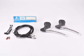 NOS Shimano #BL-Z304-F flatbar brake lever set with black hoods from the 1980s
