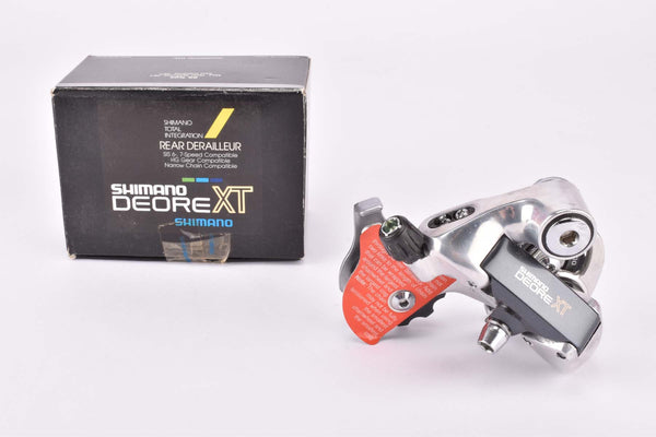 NOS/NIB Shimano Deore XT #RD-M735 short cage 6-speed & 7-speed rear derailleur from 1991