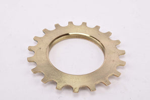 NOS Shimano Dura-Ace #MF-7150 / #MF-7160 (#FA-100 / #FA-110) golden Cog threaded on inside (#BC47), 5-speed and 6-speed Freewheel Sprocket with 19 teeth #1241817 from the 1970s - 1980s