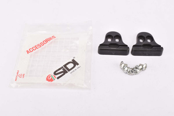 NOS Sidi slotted shoe plate black pedal cleat for toe clip pedals (3 Point)