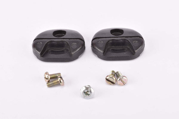 NOS Sidi slotted shoe plate black pedal cleat with adjustable angle for toe clip pedals (2 Point)