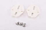 NOS Sidi slotted shoe plate white pedal cleat for toe clip pedals (2 Point)